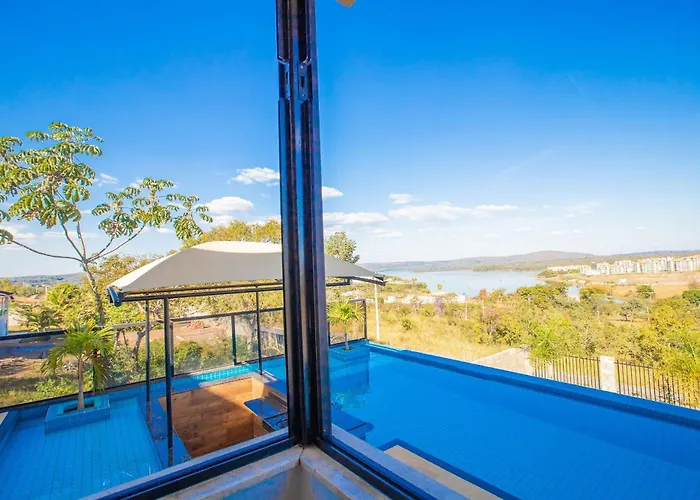 Casa C/ Piscina De Borda Infinita E Vista P/ Lago